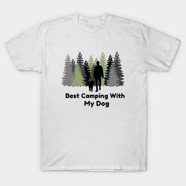 Best Camping With My Dog T-Shirt by 29 hour design